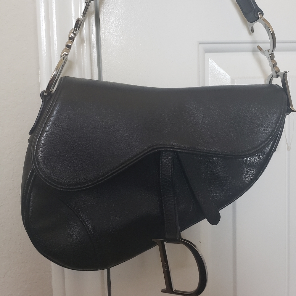 Black Dior Saddle bag